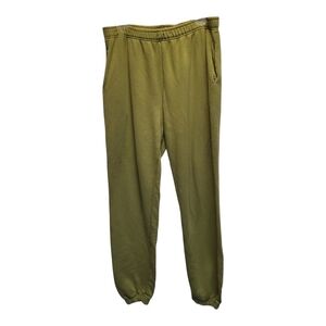 Little Mistress Green Joggers Elastic Waistband Relaxed Fit - Size XL